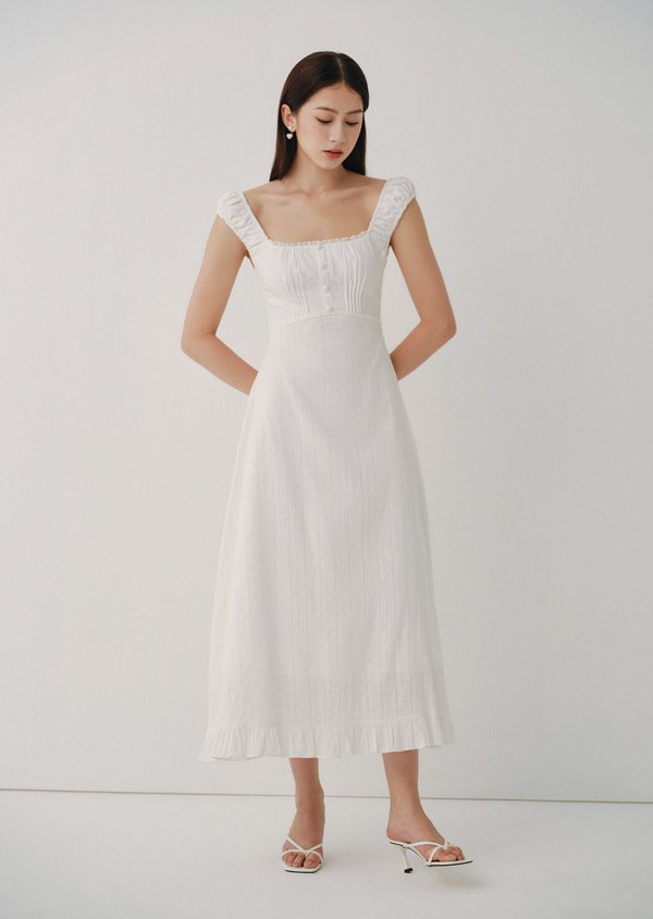 Zadie Midi Dress - White Zadie Midi Dress - White