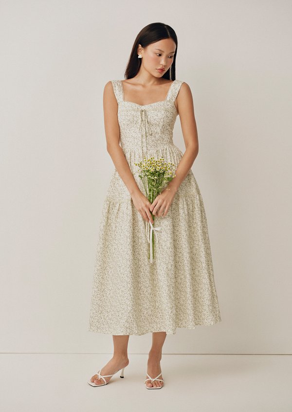 Kady Midaxi Dress - Wild Prune In Sage