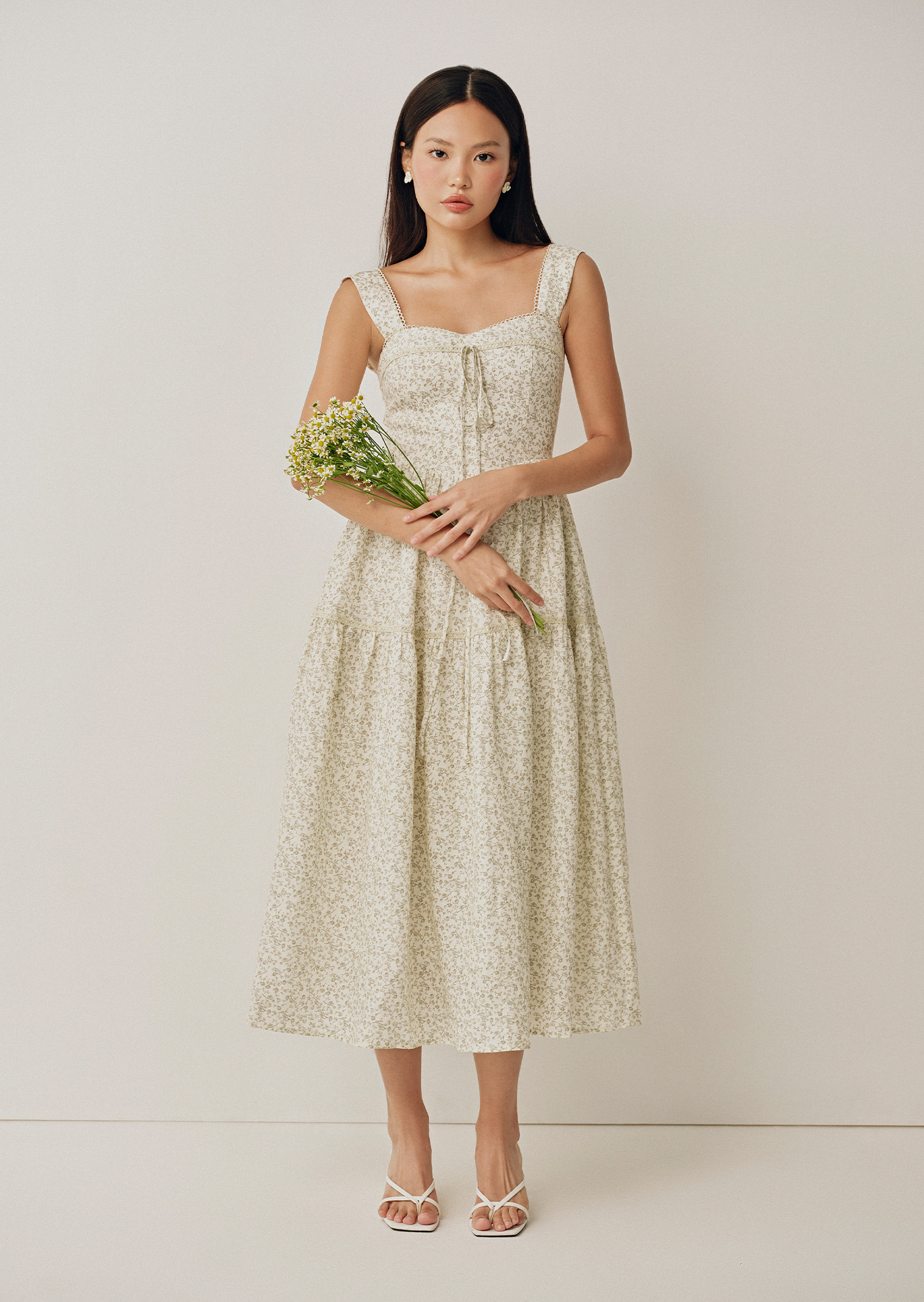 Kady Midaxi Dress - Wild Prune In Sage | Caramel Monster
