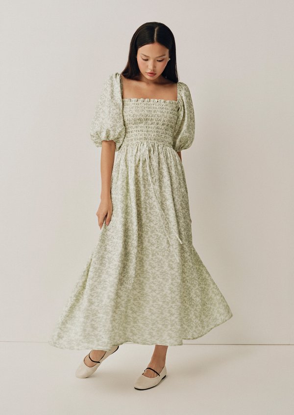 Anna Maxi Dress - Concord In Green Field