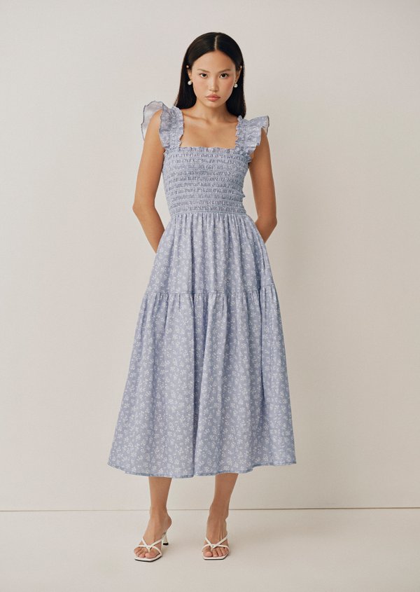 Hilton Midi Dress - Daisy Steel Hilton Midi Dress - Daisy Steel