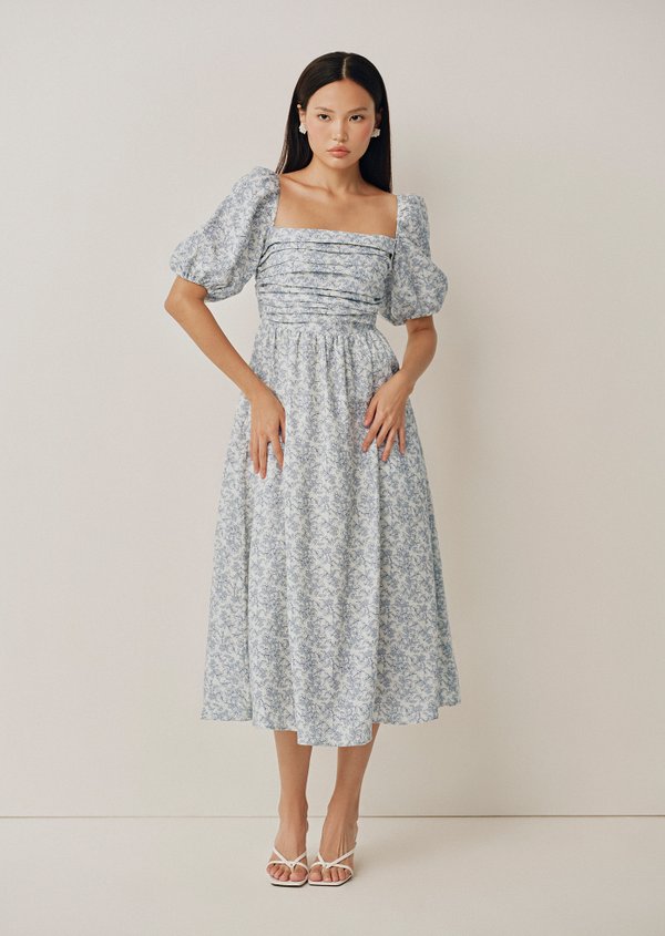 CARAMEL vintage floral print ワンピース　3y LILI et NENE キッズ CARAMEL 2023SS KIDS WOVEN DRESS