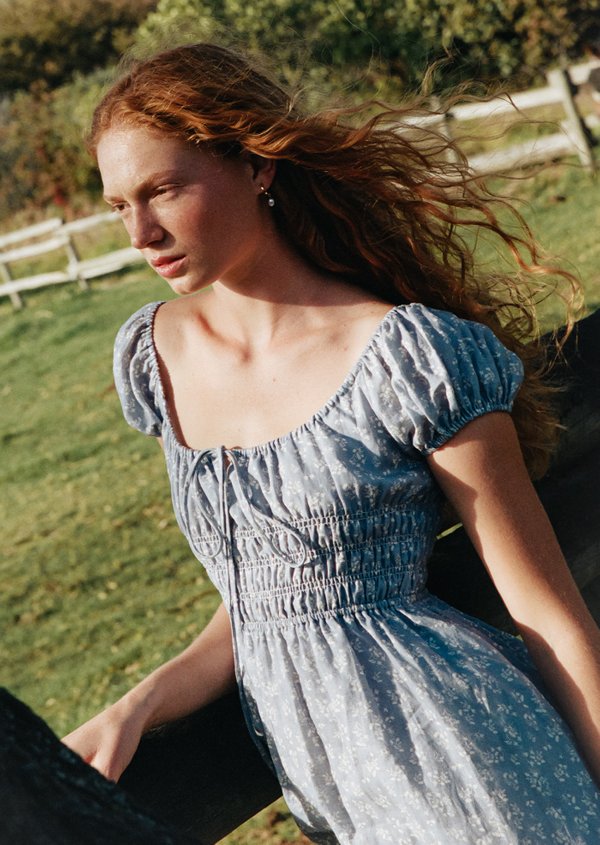 Mia Midi Dress - Daisy Steel