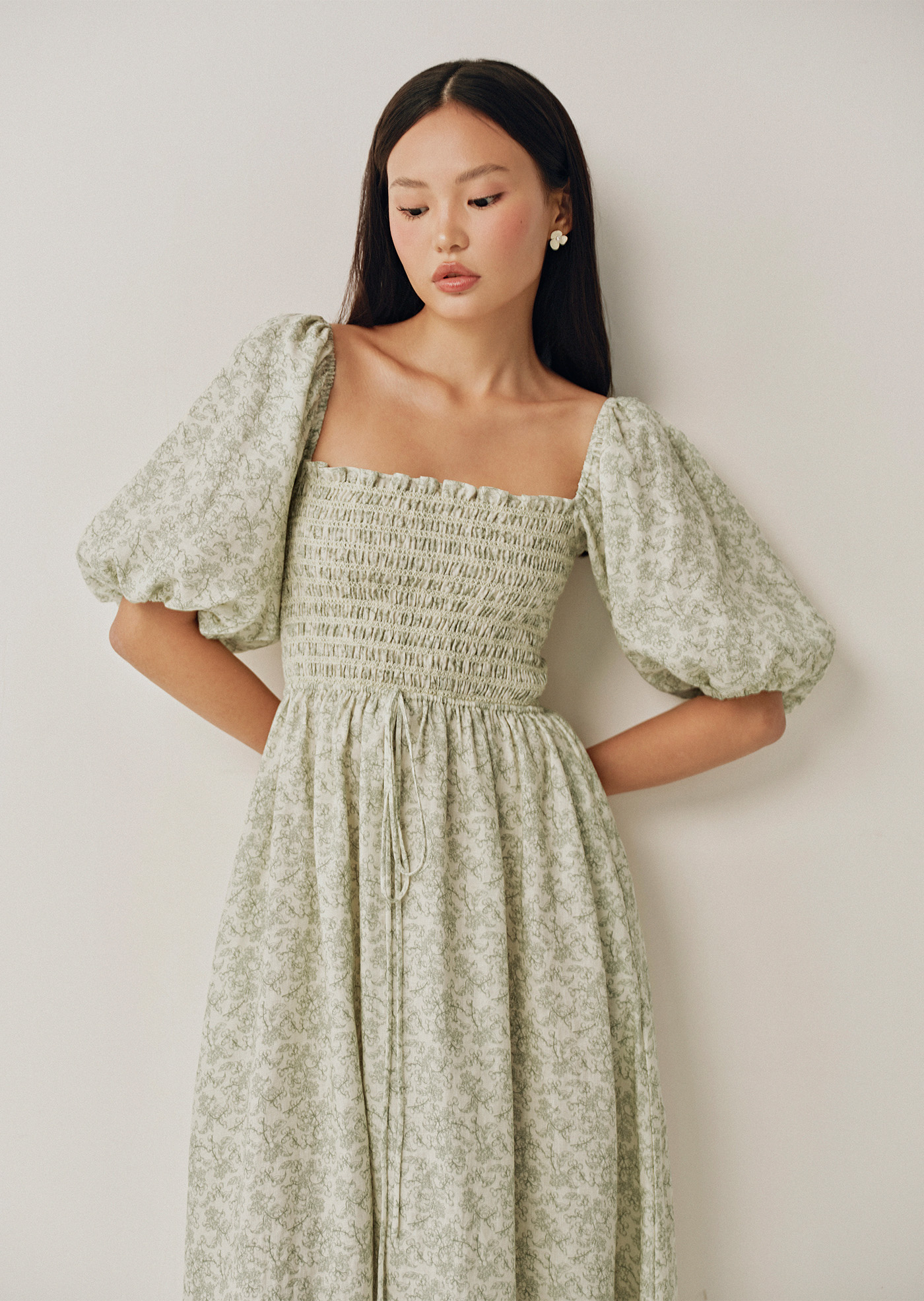 Anna Maxi Dress - Concord In Green Field