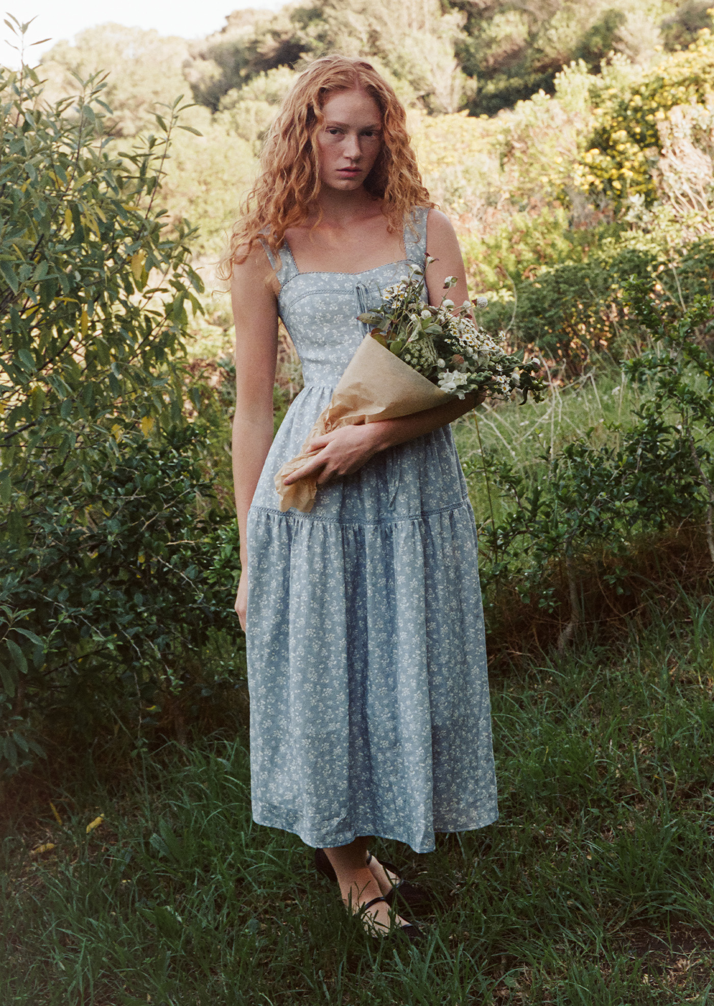 Kady Midaxi Dress - Daisy Steel | Caramel Monster