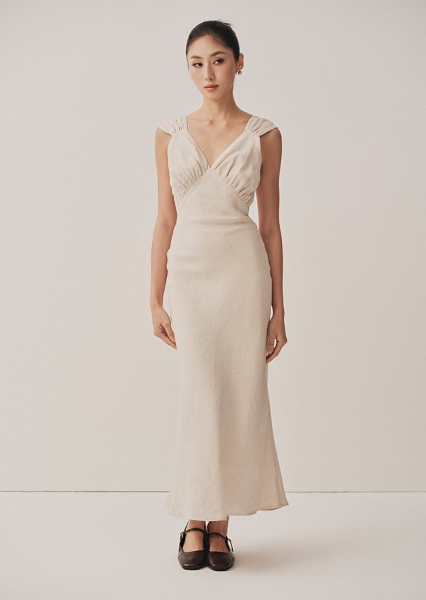 Beatrice Midi Dress - Sand