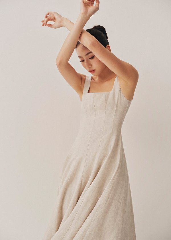 Nadia Midaxi Dress - Sand