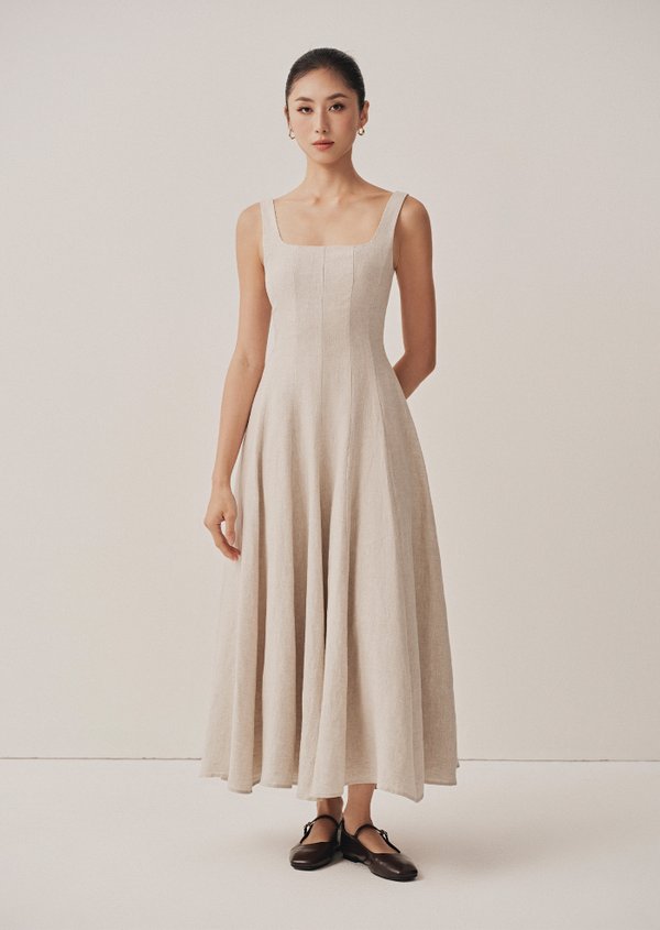Nadia Midaxi Dress - Sand