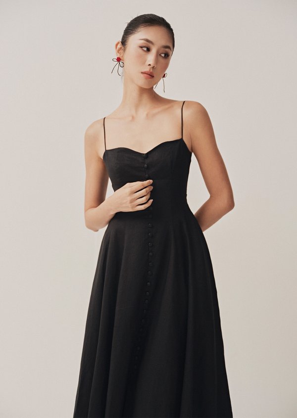 Renne Midi Dress - Black