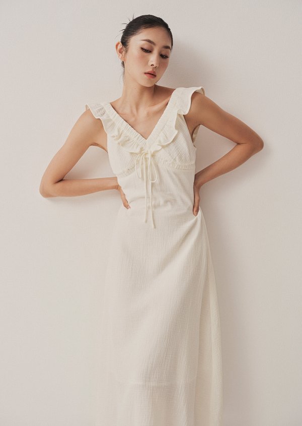 Clementine Midi Dress - Muslin Milk