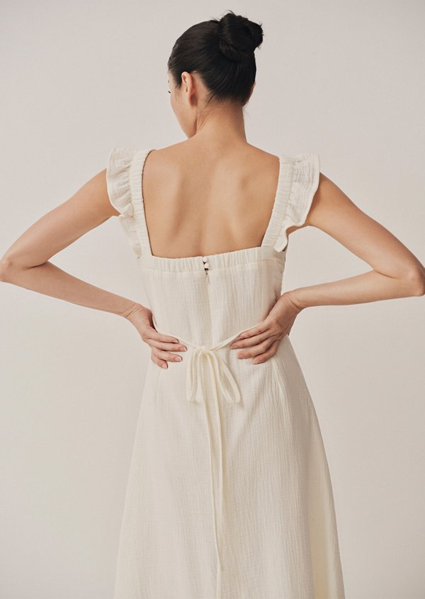 Clementine Midi Dress - Muslin Milk