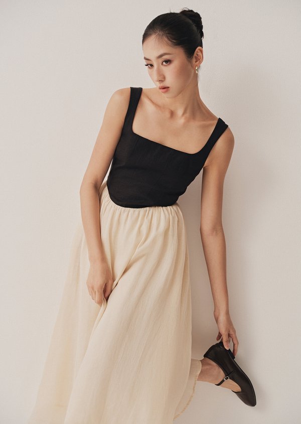 Sabrina Midaxi Dress - Black/Cream Sabrina Midaxi Dress - Black/Cream