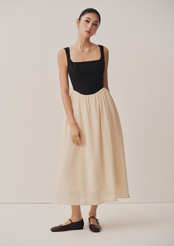 Sabrina Midaxi Dress - Black/Cream Sabrina Midaxi Dress - Black/Cream