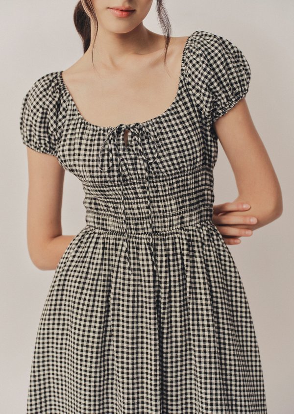 Mia Midi Dress - Checked