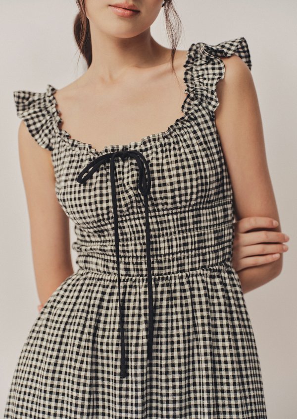 Noore Midi Dress - Checked