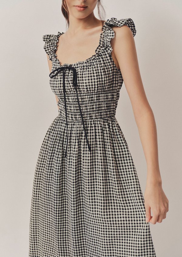 Noore Midi Dress - Checked