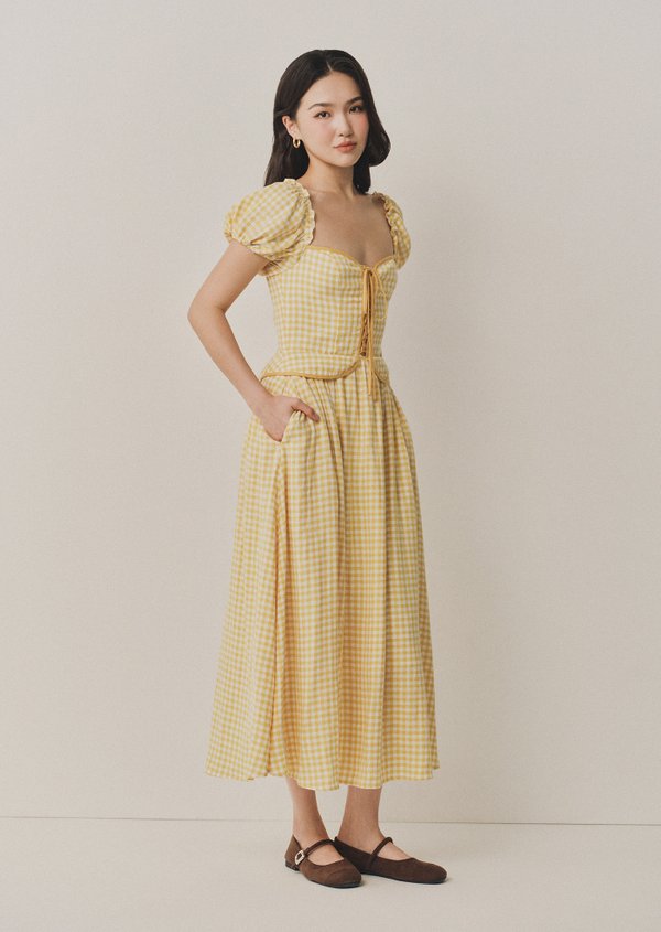 Gatlin Midi Dress - Sunlit Gingham