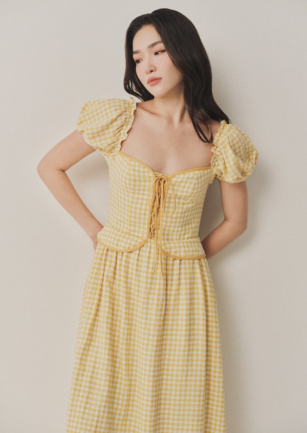 Gatlin Midi Dress - Sunlit Gingham
