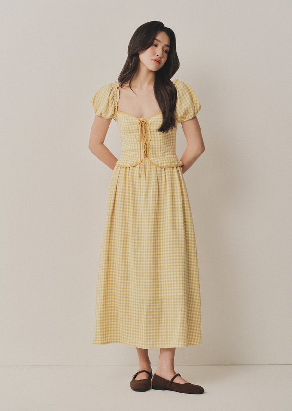 Gatlin Midi Dress - Sunlit Gingham