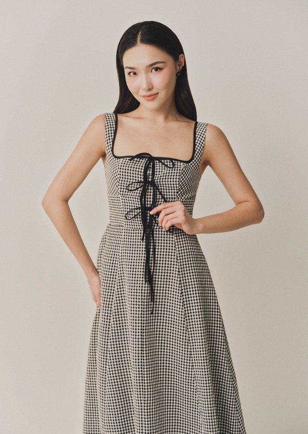 Juliette Midi Dress - Checked