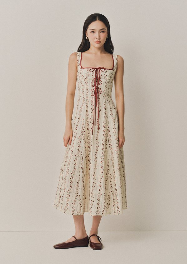 Juliette Midi Dress - Merryberry In Vines