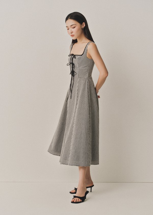 Juliette Midi Dress - Checked