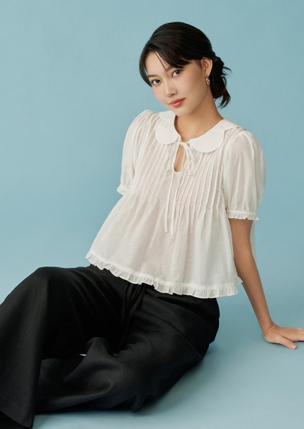 White Clover Top - Eggshell