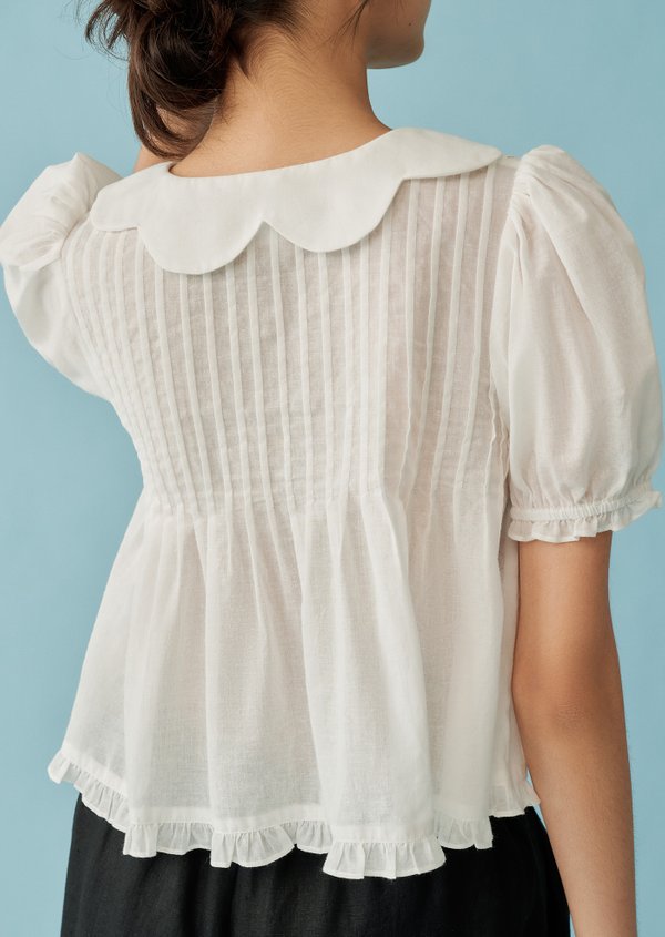 White Clover Top - Eggshell