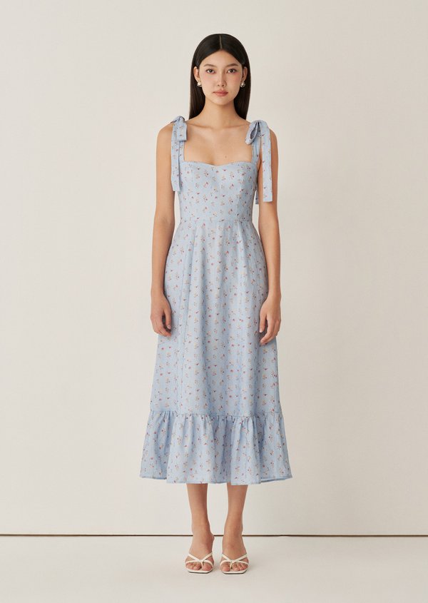 Jess Midaxi Dress - Paperwhites In Wild