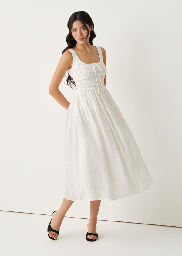 Miami Midi Dress - White