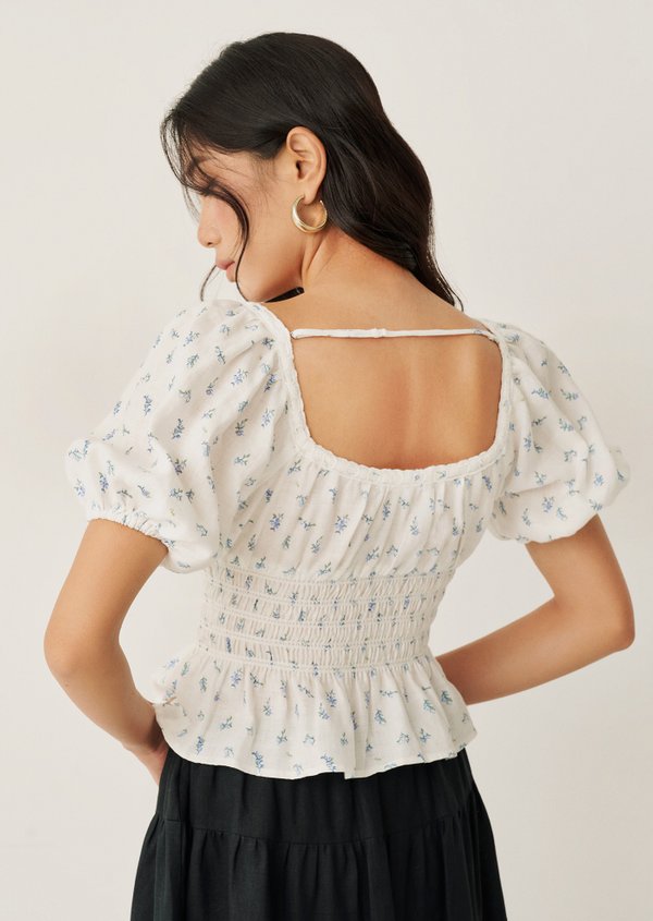 Oregia Top - Pomegranate In Skylark