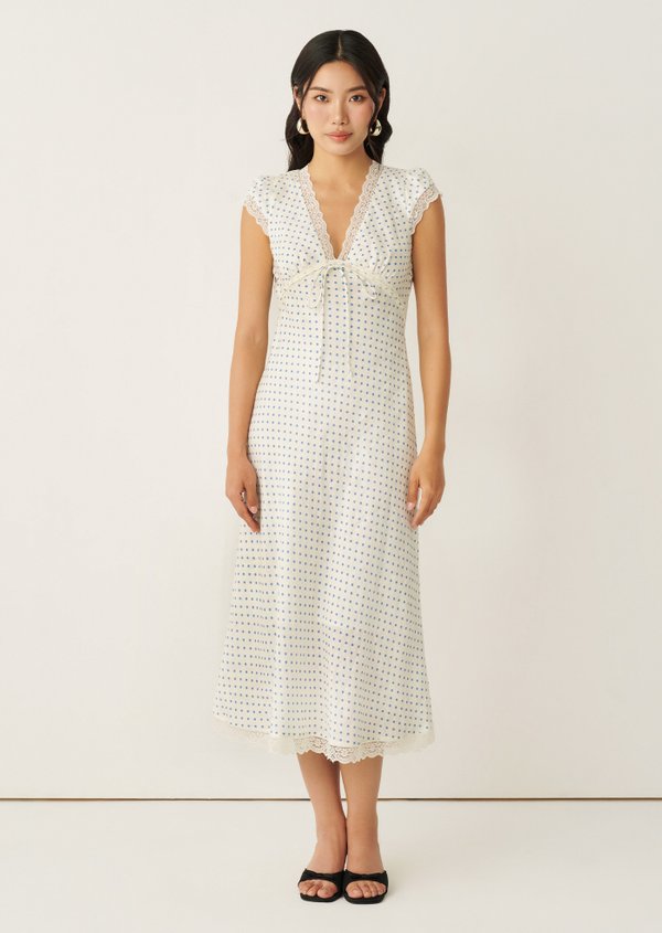 Carey Midi Dress - Blueberry Sky