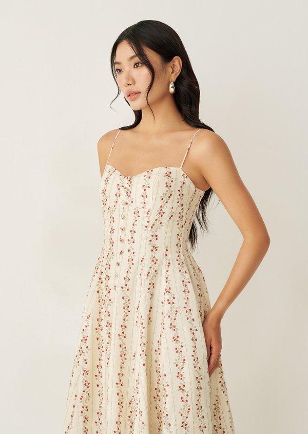 Renne Midi Dress - Merryberry In Vines