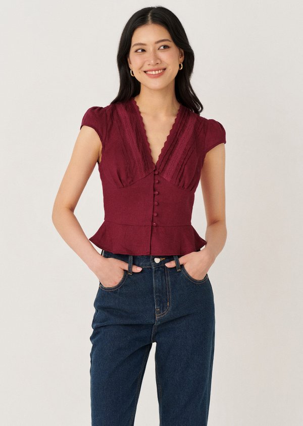 Anya Top - Burgundy
