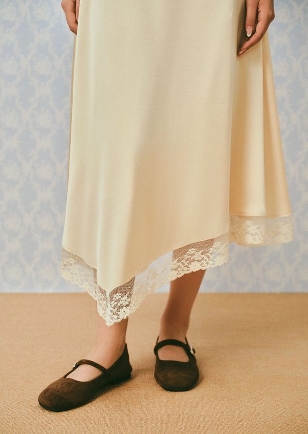Cloudlight Midi Skirt - Champagne