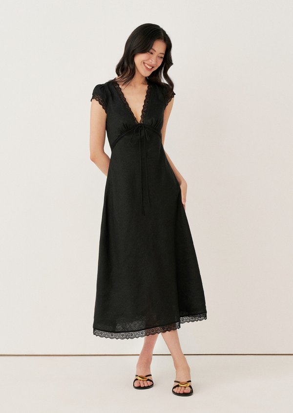 Carey Midi Dress - Black