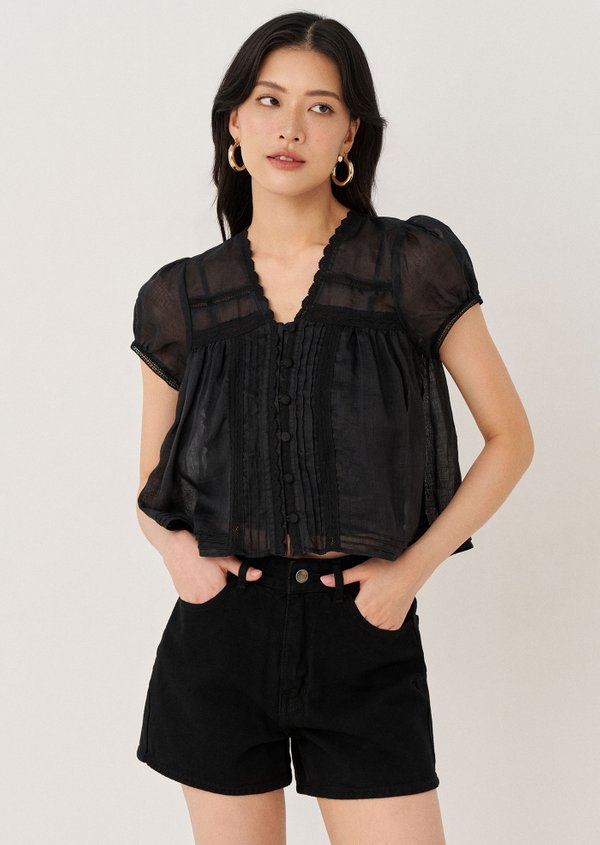 Lana Mom Shorts - Black