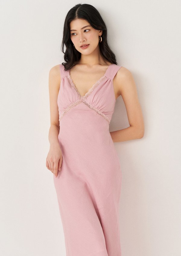 Madonna Midaxi Dress - Powder
