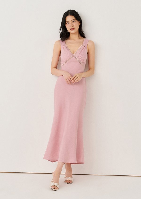 Madonna Midaxi Dress - Powder