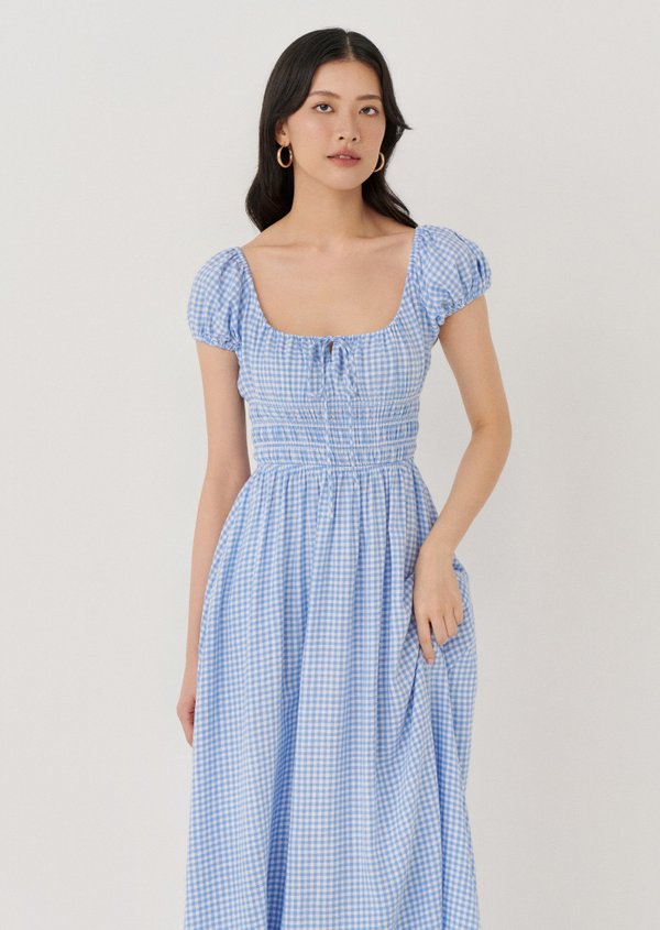 Mia Midi Dress - Picnic Blue