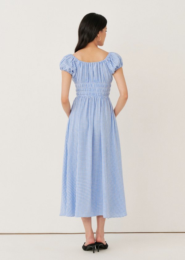 Mia Midi Dress - Picnic Blue
