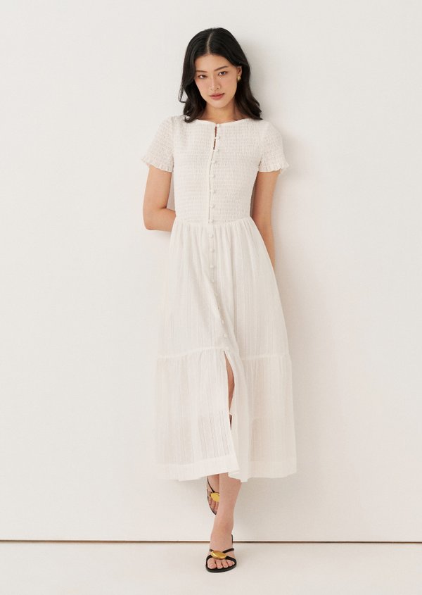 Noa Midaxi Dress - White
