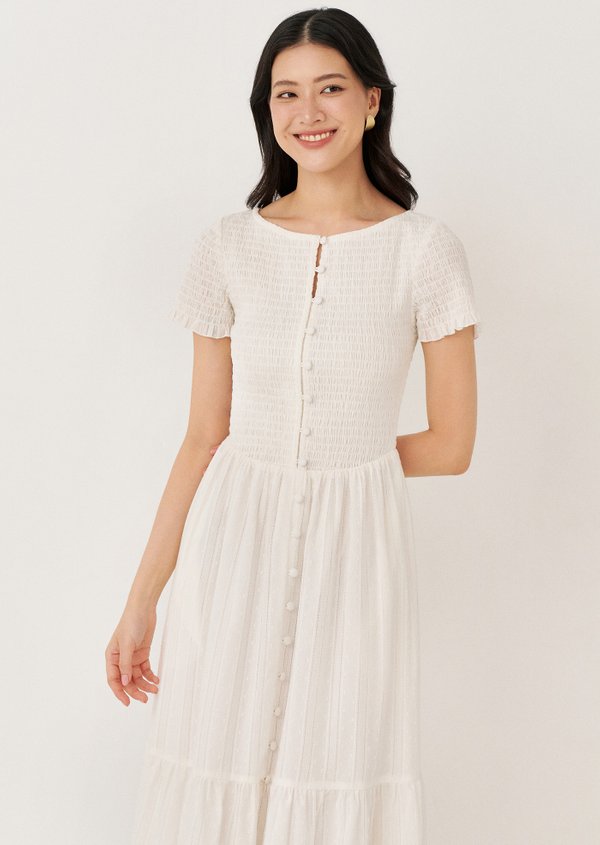 Noa Midaxi Dress - White