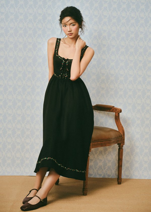 Calypso Midi Dress - Black