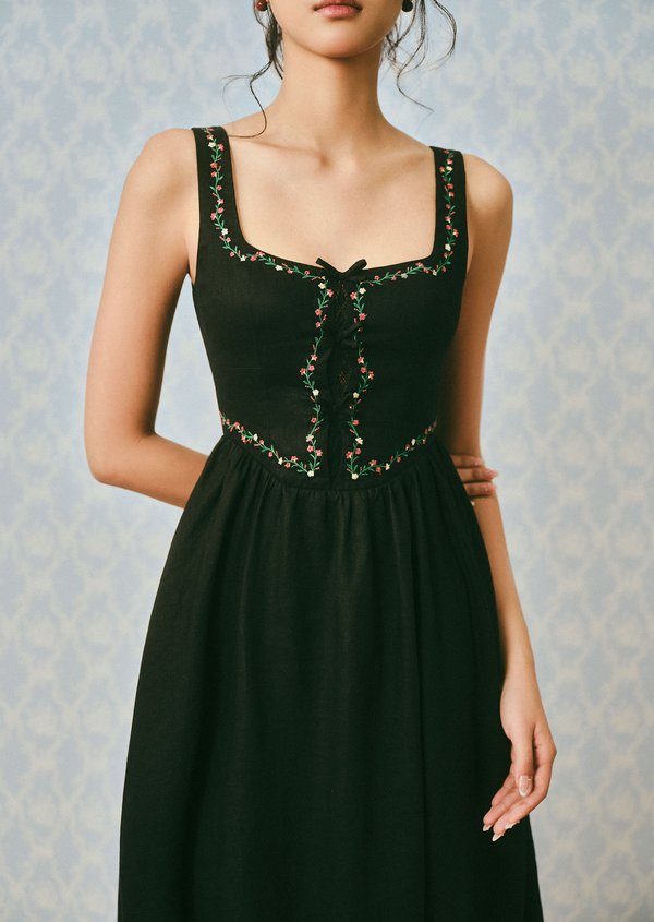 Calypso Midi Dress - Black