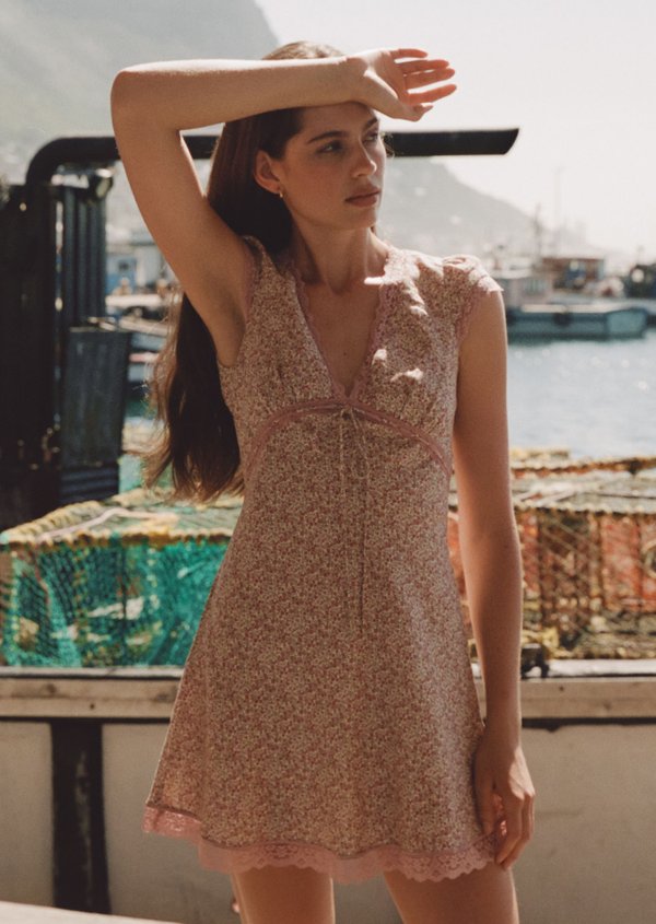 Carey Mini Dress - Berry Seal