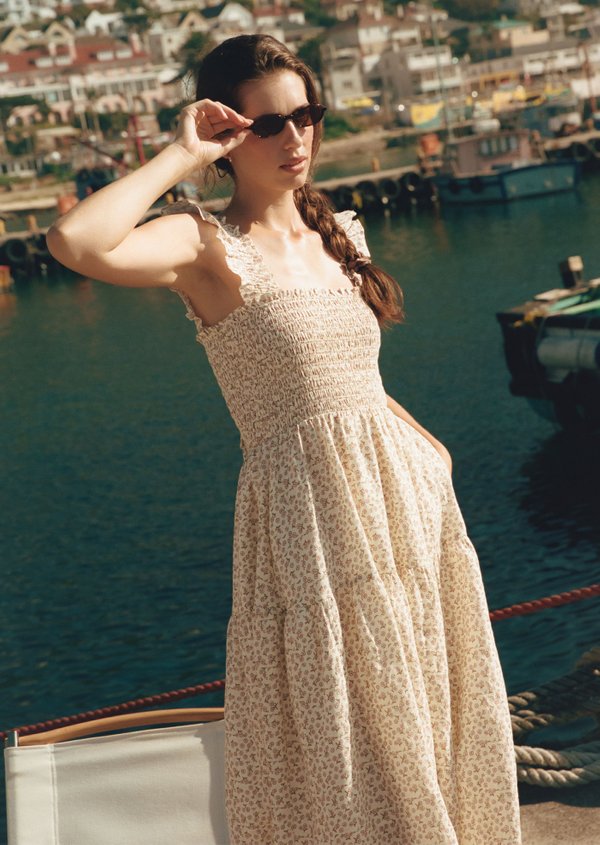 Hilton Midi Dress - Clay Postcard