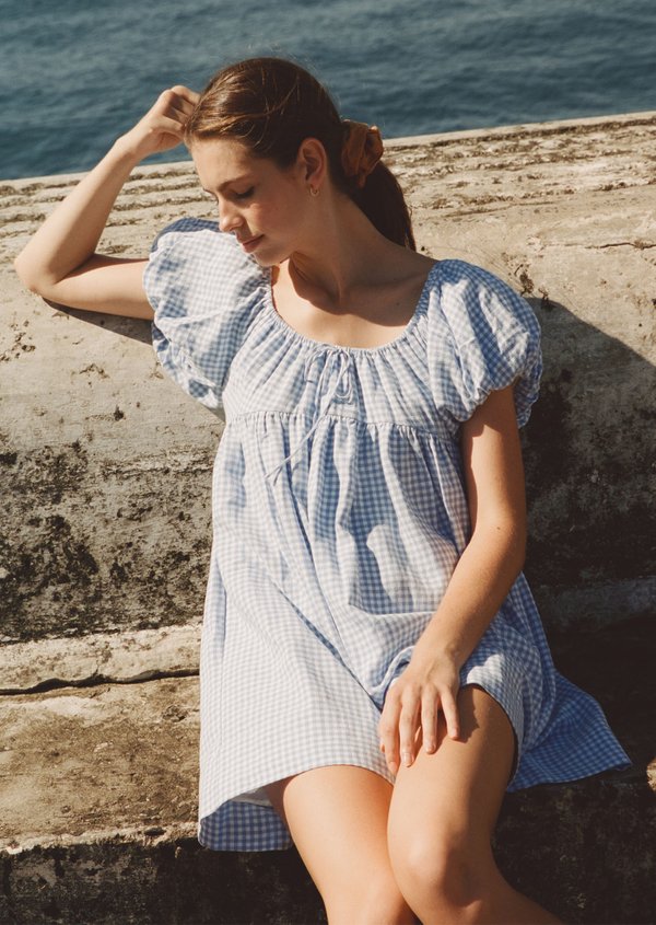 Jay Mini Dress - Picnic Blue