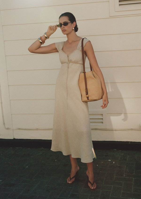 Juneveil Midaxi Dress - Sand