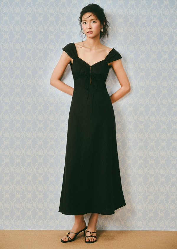 Juneveil Midaxi Dress - Black